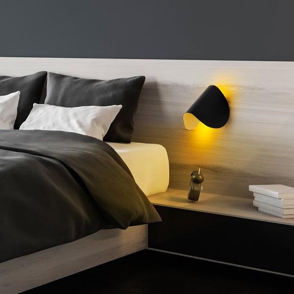 Crna LED zidna lampa Heybe – Opviq lights-image-3