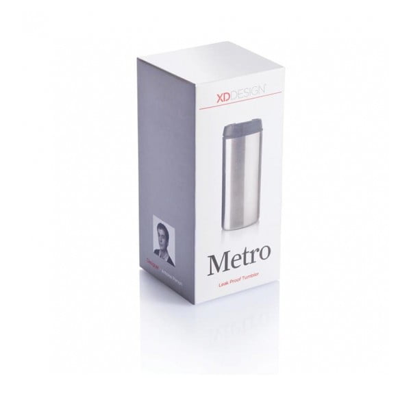 Termo šalica u srebrnoj boji XD Design Metro, 300 ml-image-1