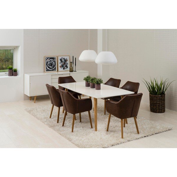 Smeđi naslonjač Actona Nora-image-1