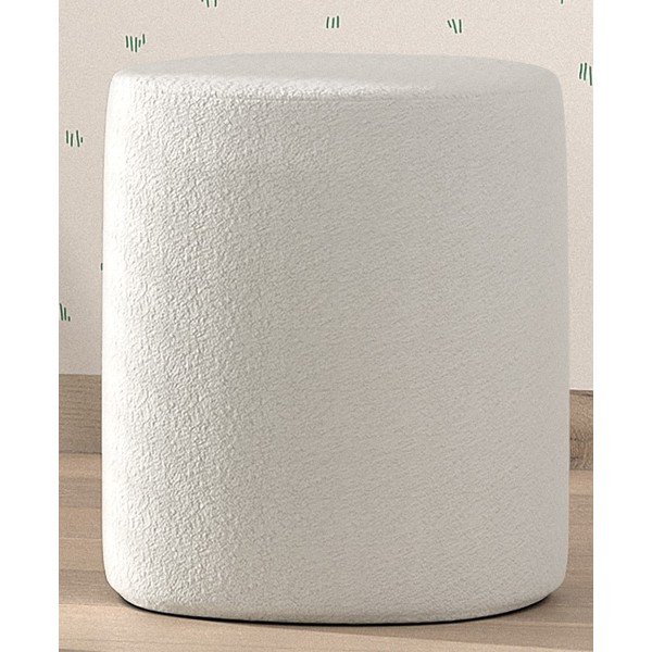 Bijeli dječji tabure od bouclé tkanine MOON – Vipack-image-1