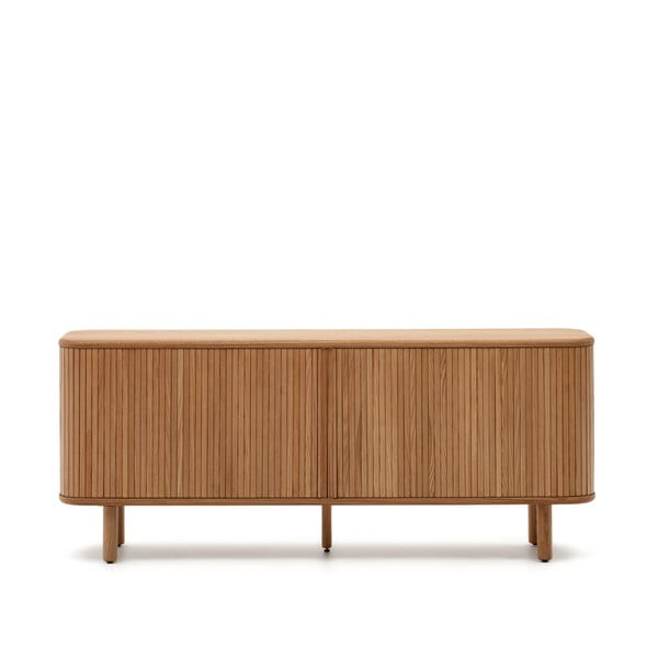 Komoda u dekoru jasena s kliznim vratima u prirodnoj boji 180x75,5x40 cm Mailen – Kave Home