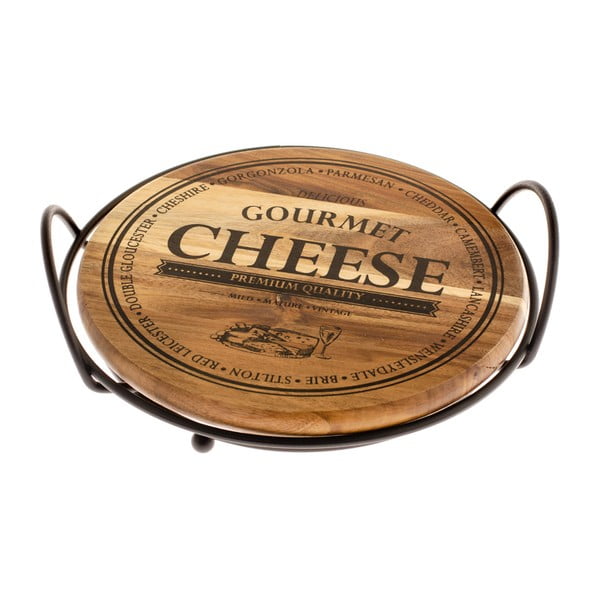 Bambusova daska za posluživanje sira Dakls Cheesy, ⌀ 20 cm