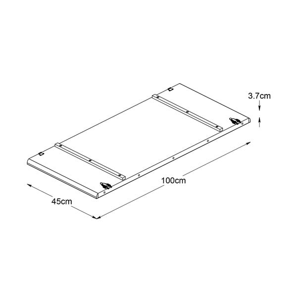 Dodatna ploča za blagovaonski stol u dekoru hrasta 45x100 cm Carno - Unique Furniture-image-1