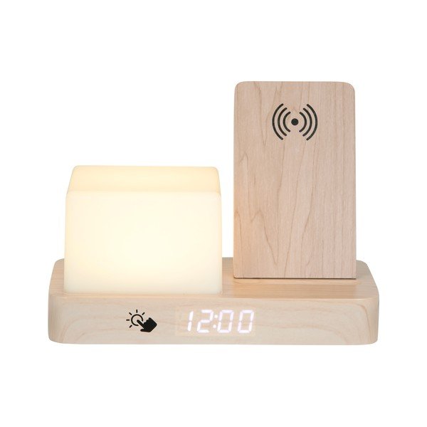 Digitalna/stolna budilica s bežičnim punjačem Retro LED Night Light – Karlsson