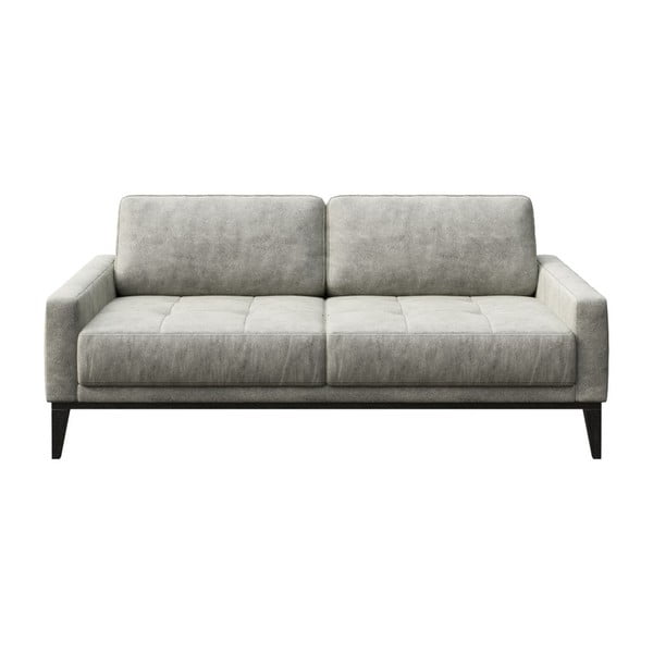 Siva sofa od imitacije kože MESONICA Musso Tufted, 173 cm