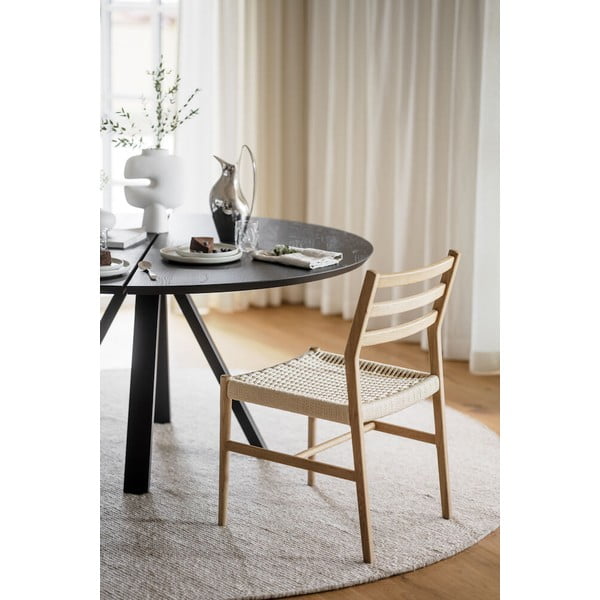 Okrugli blagovaonski stol s hrastovom pločom 150x150 cm Carradale - Rowico-image-4