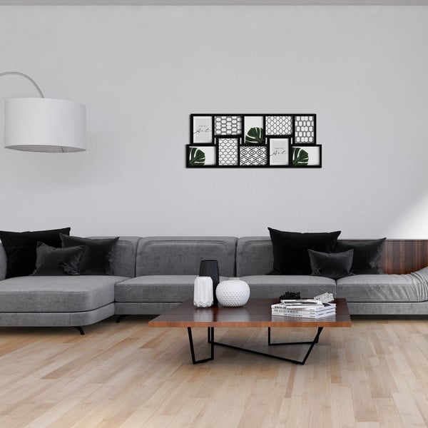 Crni plastični viseći okvir 75x30 cm  -image-1