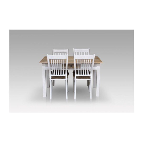Blagovaonski stol Charlston White, 130x80x77 cm-image-1