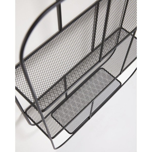 Crna metalna polica za knjige Kave Home Veneranda, 42 x 60 cm-image-2