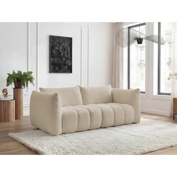 Bež sofa od bouclé tkanine 234 cm Azra – Bobochic Paris-image-1