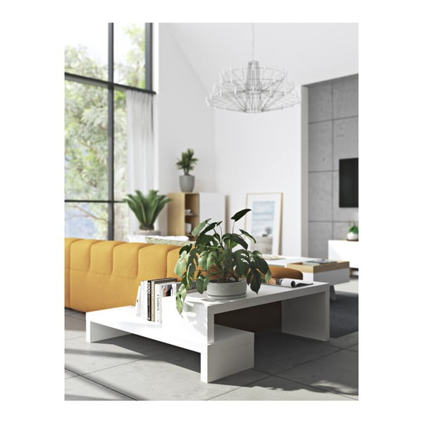 Varijabilni bijeli TV stolić TemaHome Cliff Walnut-image-1