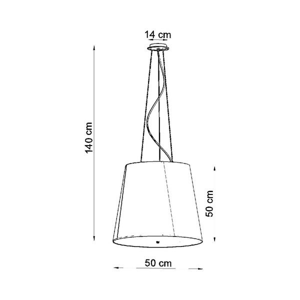 Crna viseća svjetiljka sa staklenim sjenilom ø 50 cm Tresco - Sollux-image-4