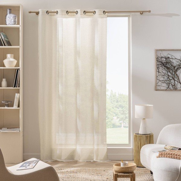 Krem zavjesa 140x280 cm Sanya – douceur d'intérieur-image-1