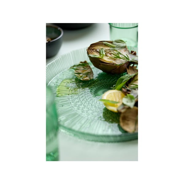 Zeleni stakleni tanjur za posluživanje ø 30 cm Kusintha – Bitz-image-3