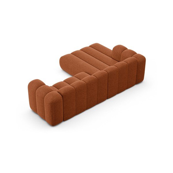 Ciglasta kutna garnitura od šenila (s lijevim kutom/s ležaljkom) Lupine – Micadoni -image-3