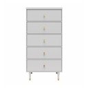 Svijetlo siva visoka komoda 70x141 cm Elizabeth – CosmoLiving by Cosmopolitan