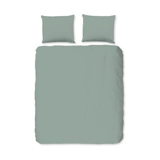 Zelena flanelska posteljina za bračni krevet/za produženi krevet 240x220 cm – Good Morning