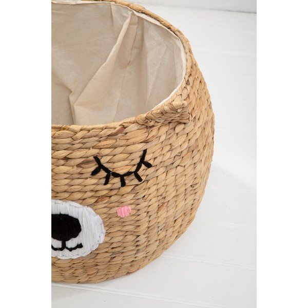 Dječja kutija za pohranu od vodenog zumbula u prirodnoj boji ø 49x40 cm Lidi Cat Face – Premier Housewares-image-1