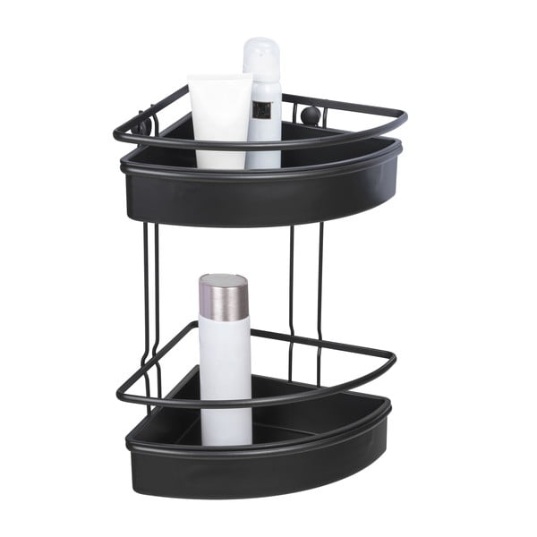 Crna kutna polica za tuš Wenko Molinella , 30 x 22 cm-image-2