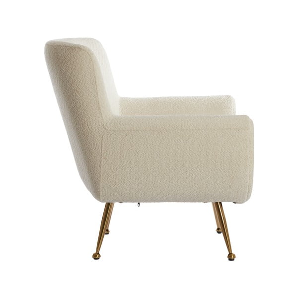 Krem fotelja od bouclé tkanine Vinstra – Light & Living-image-3