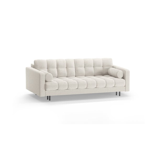 Krem sklopiva/s prostorom za odlaganje sofa od bouclé tkanine 222 cm Bali – Cosmopolitan Design-image-3