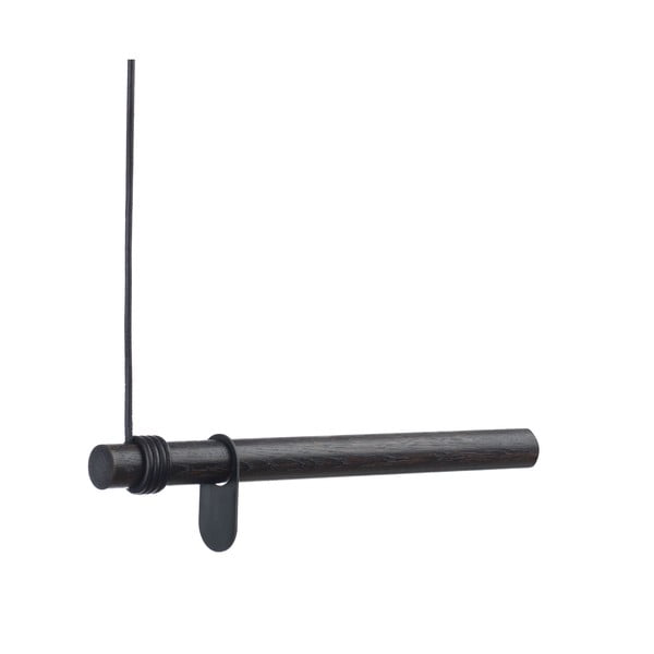 Crna zidna vješalica od punog hrasta 50 cm Swing – LIND DNA