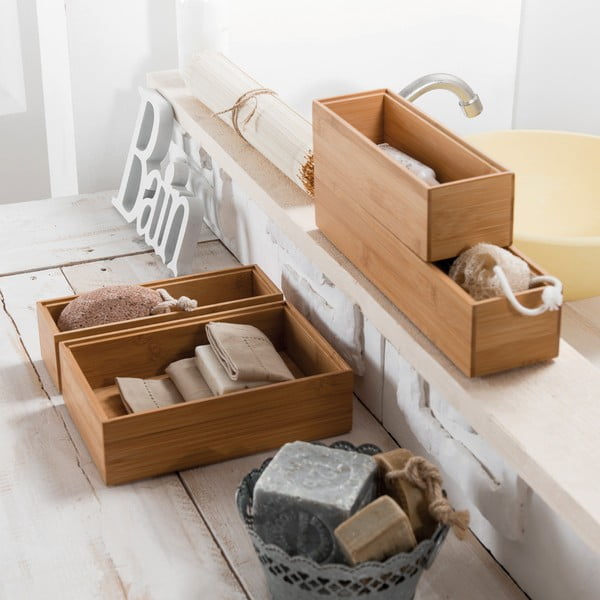 Organizator od bambusa Compactor Woody, 30 x 15 x 6,35 cm-image-2