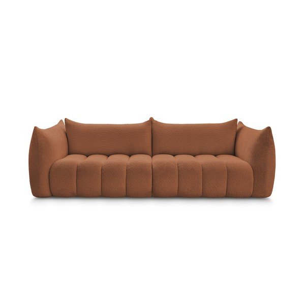 Narančasta sofa od bouclé tkanine 286 cm Azra – Bobochic Paris