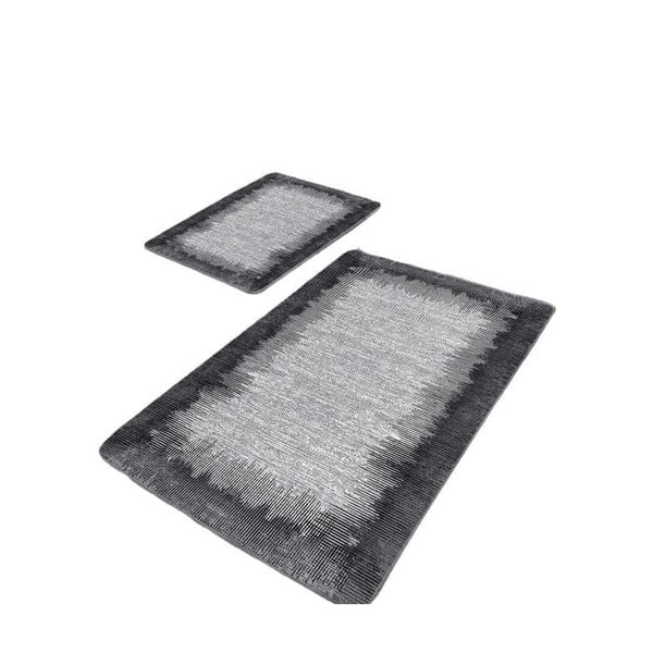 Crno-sive kupaonske prostirke u setu 2 kom 60x100 cm – Mila Home
