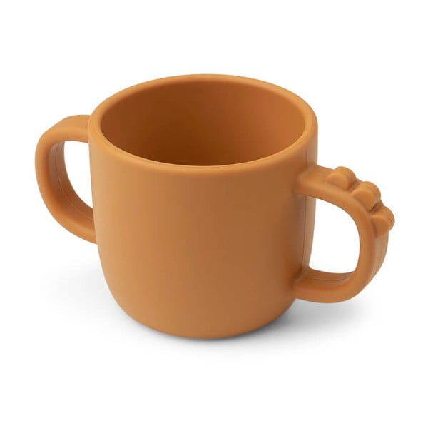 Žuta silikonska dječja šalica 0,17 l Croco - Done by Deer-image-2