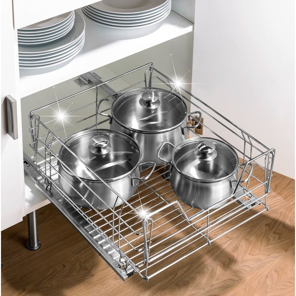 Izvlačna polica od nehrđajućeg čelika Maximex Slide, 50 x 50 cm-image-1