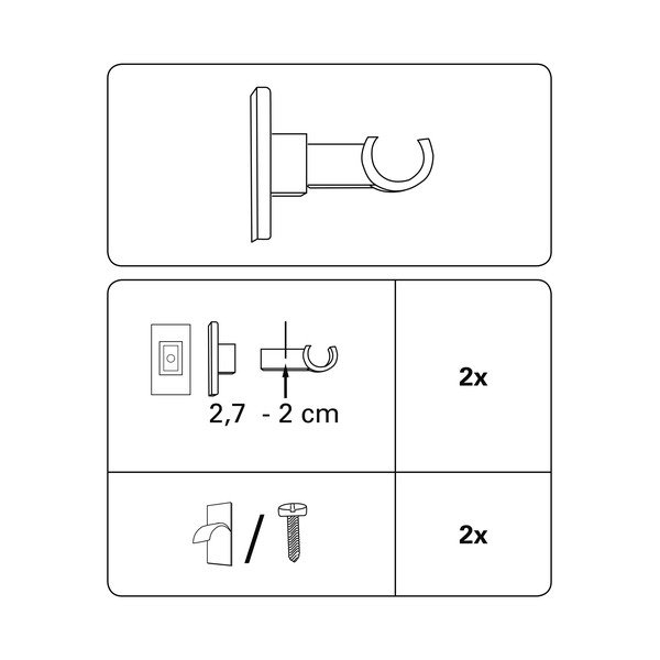Nosači za garnišne u setu od 2 komada California - SP TREND-image-1