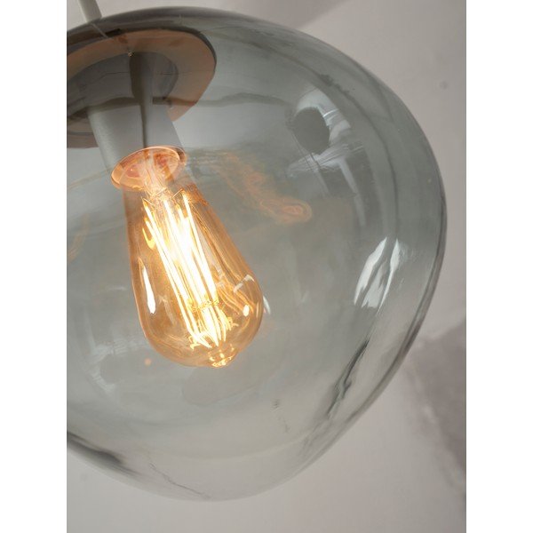 Siva viseća svjetiljka sa staklenim sjenilom ø 12 cm Helsinki – it's about RoMi-image-3