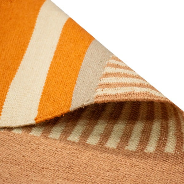 Bež-narančasti dvostrani vanjski tepih od reciklirane plastike Green Decore Bella, 80 x 180 cm-image-4