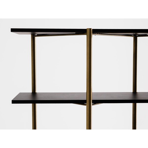 Polica za knjige u crno-zlatnoj boji 110x150 cm Rave - CustomForm-image-2