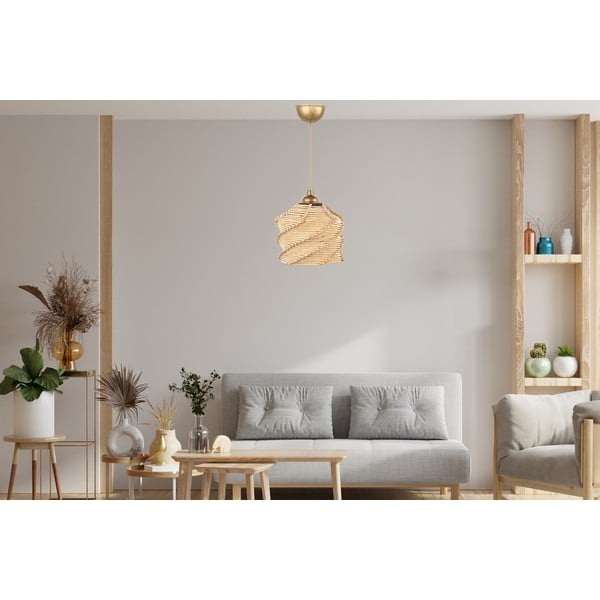 Svjetlo smeđa viseća svjetiljka ø 20 cm – Opviq lights-image-3