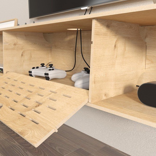 TV stol u dekoru hrasta 116,5x19,5 cm Sima - Kalune Design-image-3