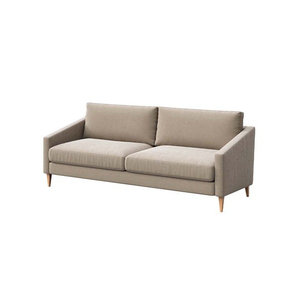Bež baršunasti sofa 200 cm Karoto – Ame Yens-image-2