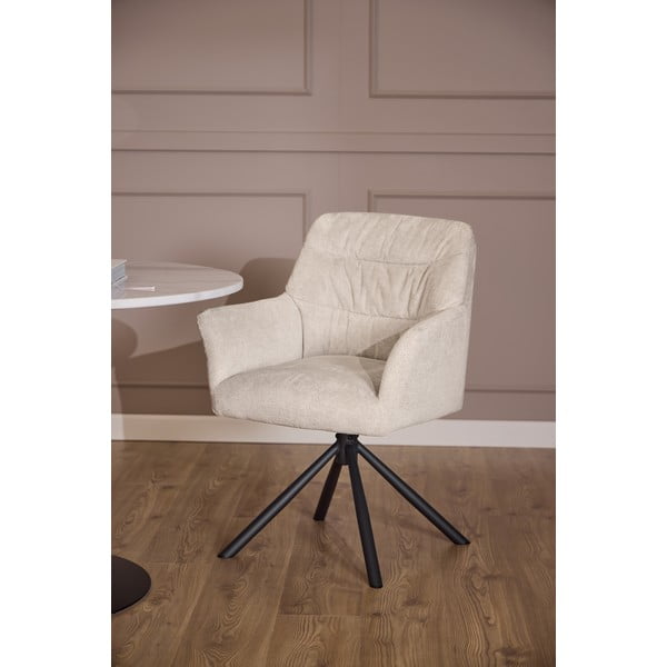 Bež podstavljena blagovaonska stolica s naslonima za ruke Alonso – Actona-image-2