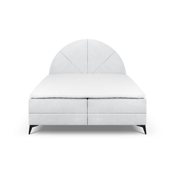 Svijetlo sivi boxspring krevet s prostorom za pohranu 160x200 cm Sunset - Cosmopolitan Design-image-2