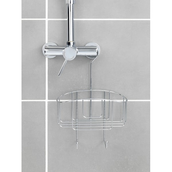 Željezna viseća kupaonska polica u sjajno srebrnoj boji Martos – Allstar-image-1