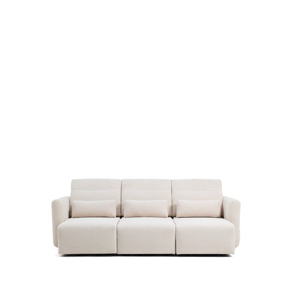 Bež podesiva/sklopiva sofa od šenila s ležaljkom 255 cm Lares – Kave Home-image-2