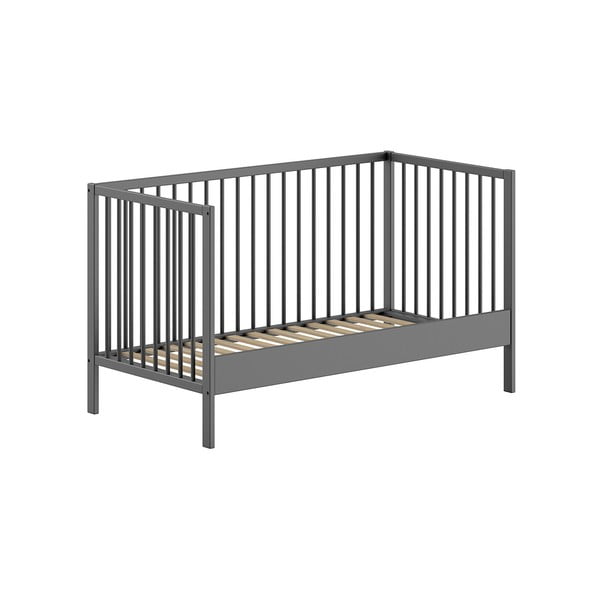 Antracitno sivi dječji krevet od masivnog bora 70x140 cm DINO – Vipack-image-2