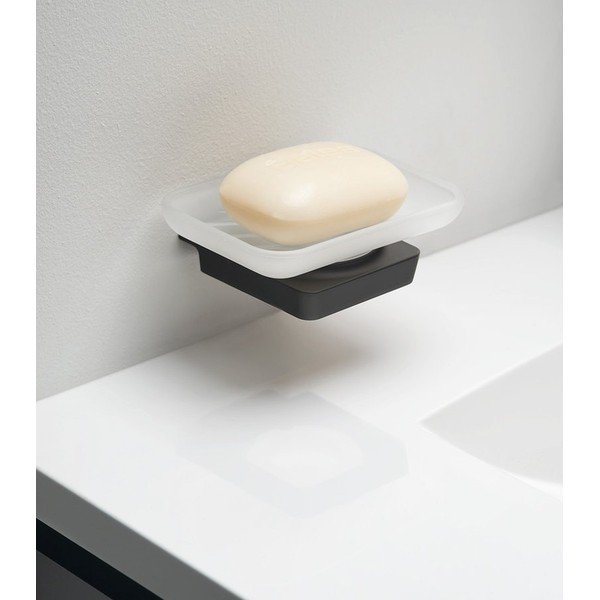 Crno-bijela mjedena posuda za sapun Sapho Zen-image-1