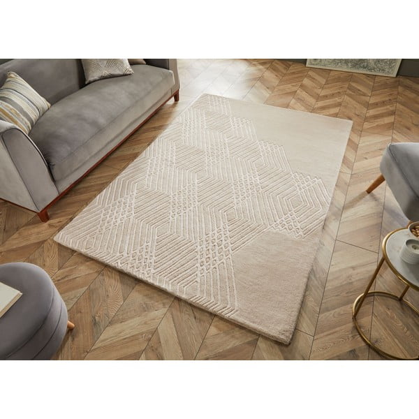 Bež vuneni tepih Flair Rugs Diamonds, 160 x 230 cm-image-4