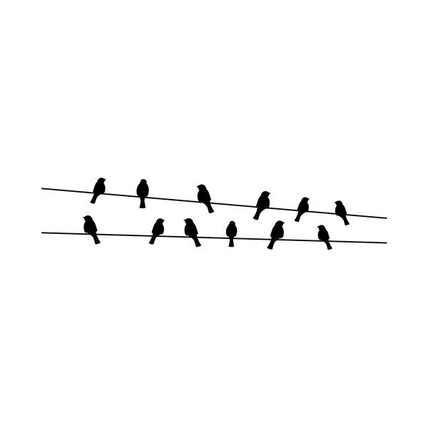 Naljepnica Ambiance Birds on the Wire-image-1