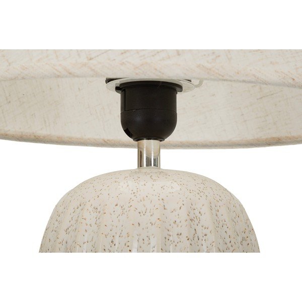 Krem stolna lampa keramička s tekstilnim sjenilom (visina 44 cm) Japandi – Mauro Ferretti-image-2