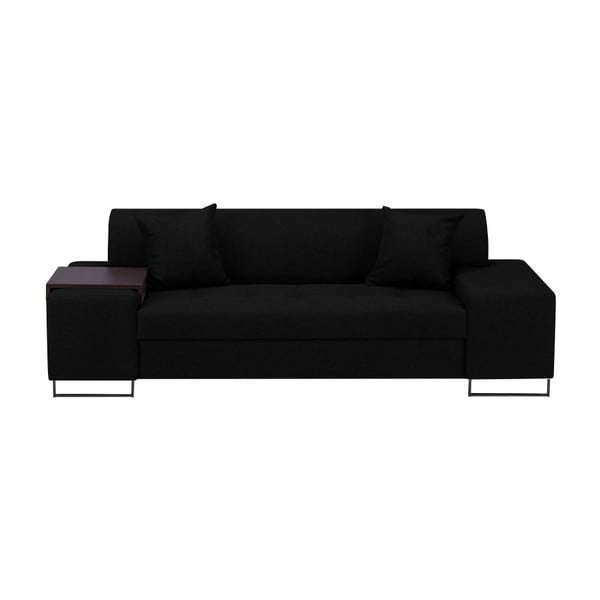 Crna sofa s nogicama u crnoj boji Cosmopolitan Design Orlando, 220 cm