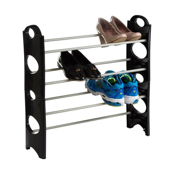 Crni/u srebrnoj boji metalni stalak za cipele Tavia – Premier Housewares-image-2