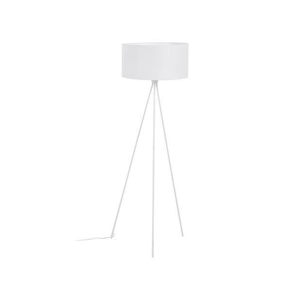 Bijela podna lampa sa sjenilom od tkanine (visina 157 cm) Ikia - Kave Home
